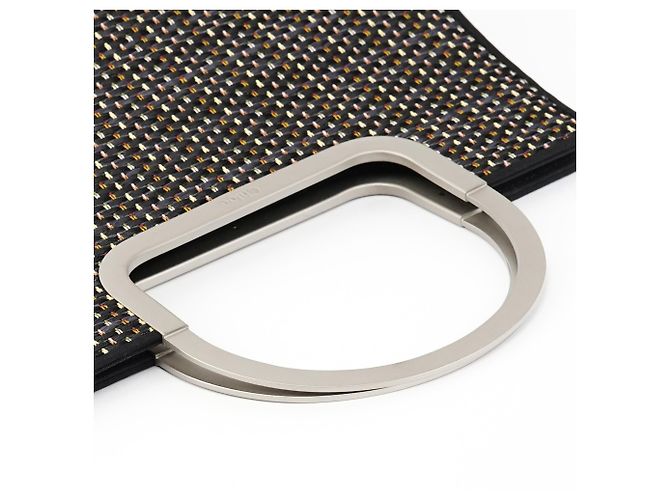 Chloé Handtasche mit oberem Griff aus gewebtem Metall in Schwarz Multicolour - Ansicht 8