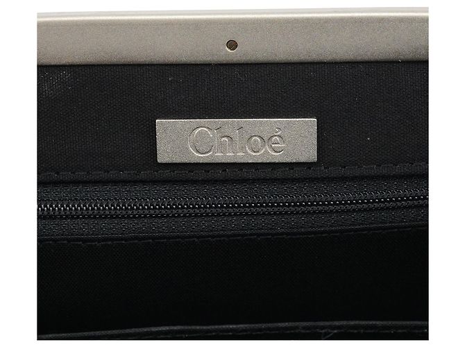 Chloé Handtasche mit oberem Griff aus gewebtem Metall in Schwarz Multicolour - Ansicht 9