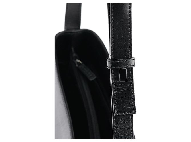 Gucci 001 4286 Borsa a secchiello a tracolla in pelle di vitello nera - vista 10