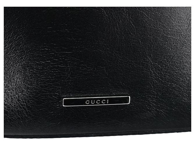 Gucci 001 4286 Borsa a secchiello a tracolla in pelle di vitello nera - vista 5
