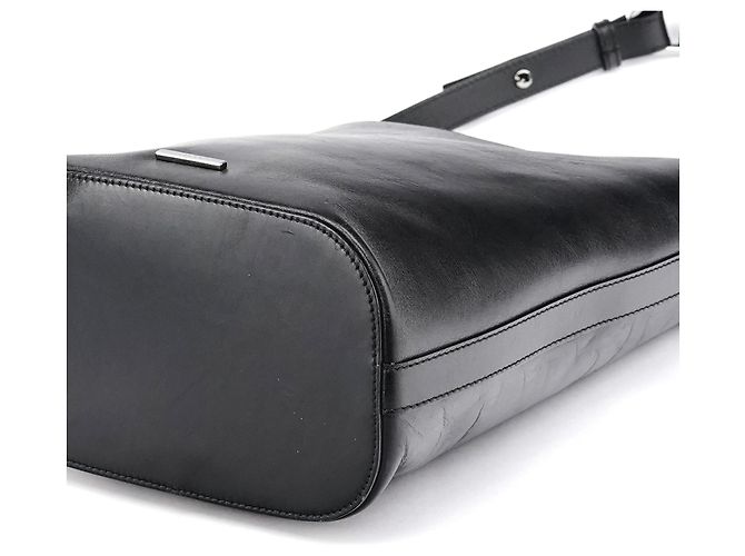 Gucci 001 4286 Borsa a secchiello a tracolla in pelle di vitello nera - vista 7