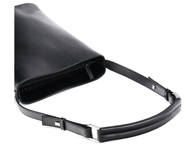 Gucci 001 4286 Borsa a secchiello a tracolla in pelle di vitello nera - vista 8