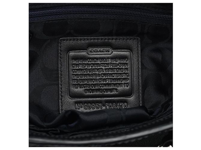 Coach Borsa Tote Hampton in pelle nera F08A70 - vista 10
