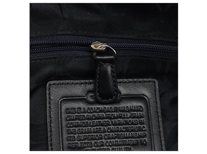 Coach Borsa Tote Hampton in pelle nera F08A70 - vista 11