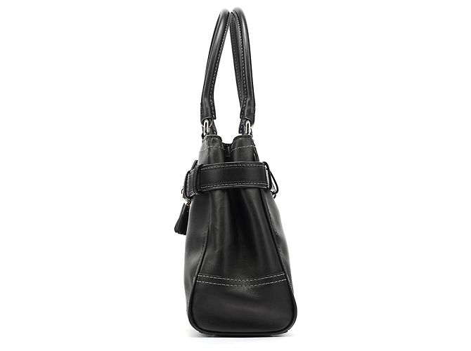 Coach Borsa Tote Hampton in pelle nera F08A70 - vista 2