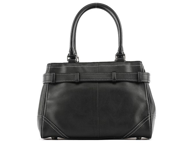 Coach Borsa Tote Hampton in pelle nera F08A70 - vista 3