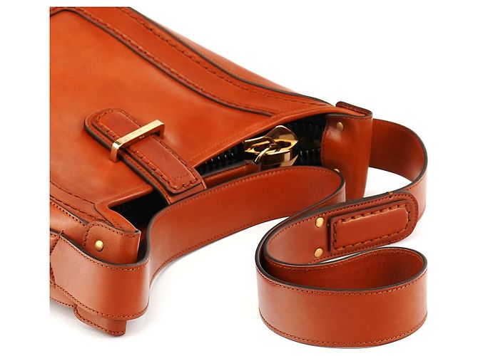 Chloé Bolsa de ombro em couro castanho claro com fivela - vista 9