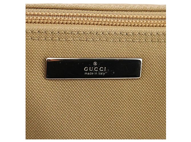Gucci 039 1103 Khaki Canvas Boat Pochette - vista 6
