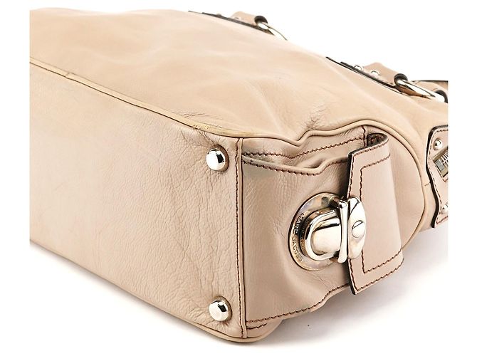 Marc Jacobs Borsa Bowling Blake in pelle beige - vista 10