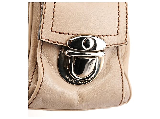Marc Jacobs Borsa Bowling Blake in pelle beige - vista 6