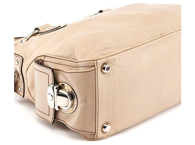 Marc Jacobs Borsa Bowling Blake in pelle beige - vista 9
