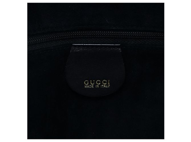 Bamboo Gucci Borsa a tracolla in pelle intrecciata marrone scuro con bambù 1996 - vista 9