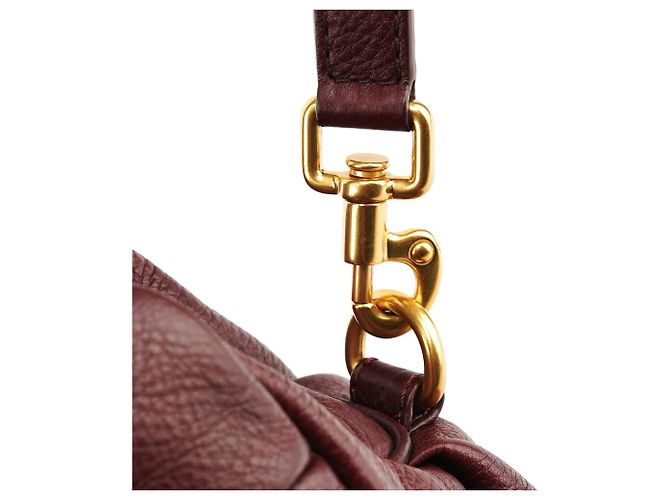 Marc by Marc Jacobs Borsa 2-Way Classic Q in pelle bordeaux - vista 10