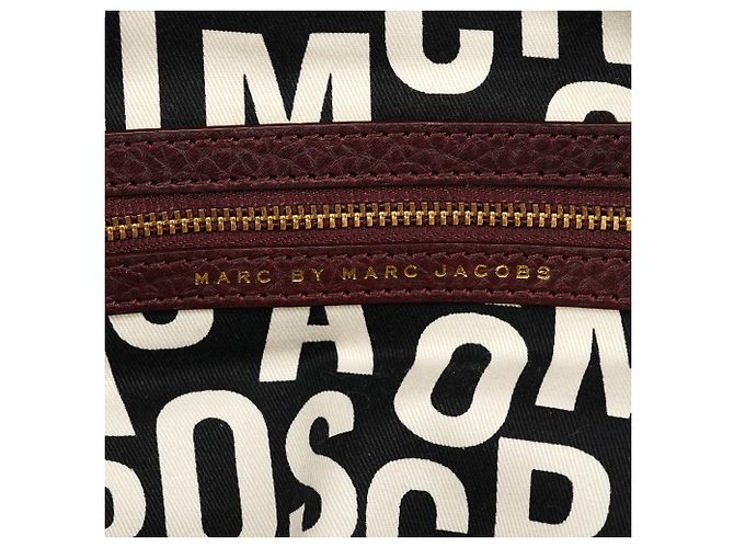 Marc by Marc Jacobs Borsa 2-Way Classic Q in pelle bordeaux - vista 11