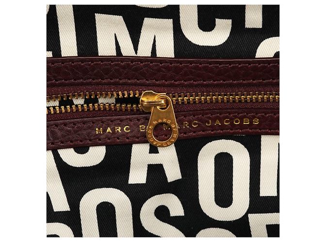 Marc by Marc Jacobs Borsa 2-Way Classic Q in pelle bordeaux - vista 12