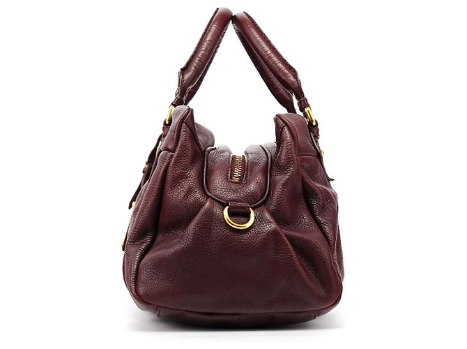 Marc by Marc Jacobs Borsa 2-Way Classic Q in pelle bordeaux - vista 2