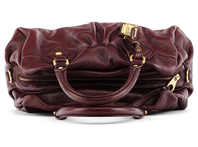 Marc by Marc Jacobs Borsa 2-Way Classic Q in pelle bordeaux - vista 4
