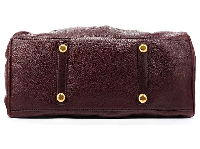 Marc by Marc Jacobs Borsa 2-Way Classic Q in pelle bordeaux - vista 5