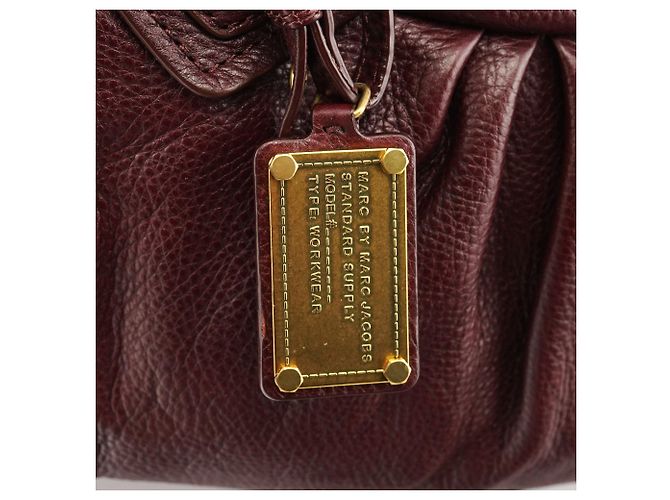Marc by Marc Jacobs Borsa 2-Way Classic Q in pelle bordeaux - vista 6