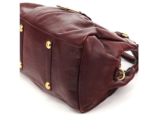 Marc by Marc Jacobs Borsa 2-Way Classic Q in pelle bordeaux - vista 8