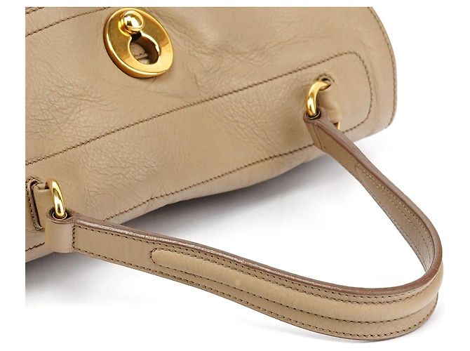 Yves Saint Laurent 229680 Borsa Muse Two in pelle Taupe - vista 12