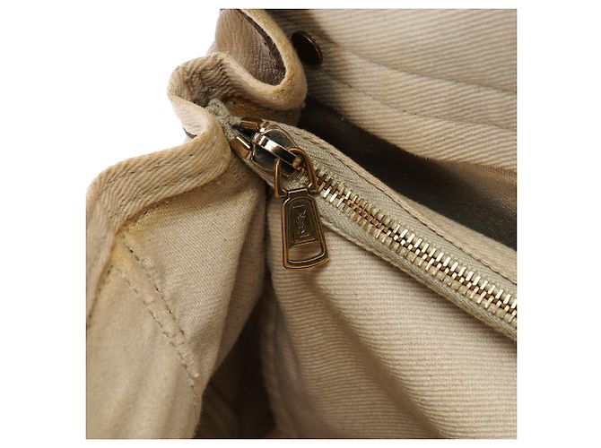Yves Saint Laurent 229680 Borsa Muse Two in pelle Taupe - vista 13