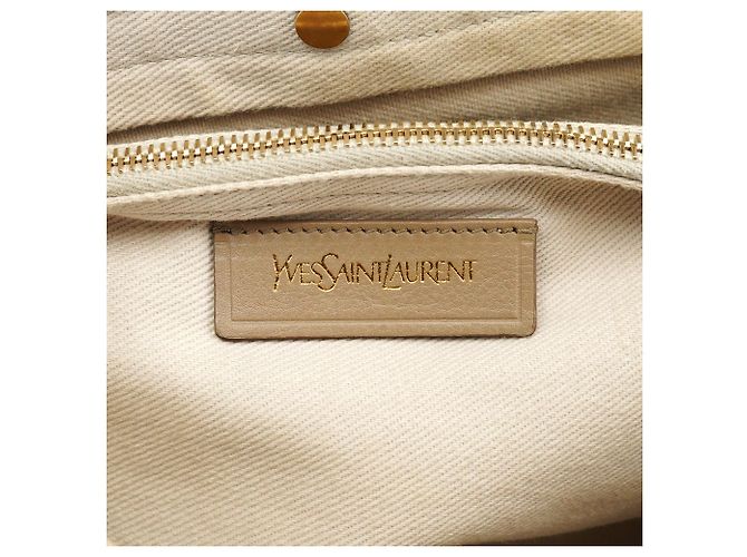Yves Saint Laurent 229680 Borsa Muse Two in pelle Taupe - vista 14