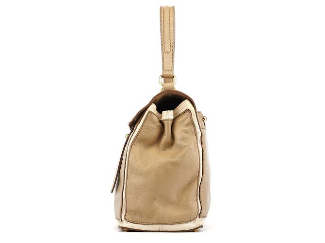Yves Saint Laurent 229680 Borsa Muse Two in pelle Taupe - vista 2