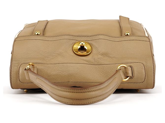 Yves Saint Laurent 229680 Borsa Muse Two in pelle Taupe - vista 4