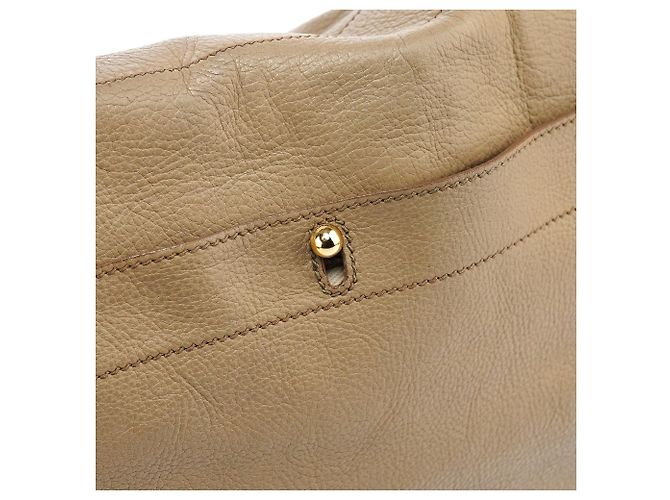 Yves Saint Laurent 229680 Borsa Muse Two in pelle Taupe - vista 9
