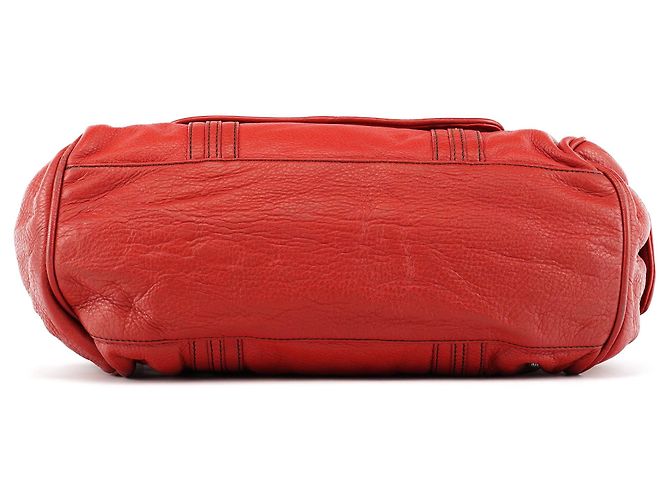 Marc by Marc Jacobs Borsa Bowling in pelle rossa con tasca anteriore - vista 5