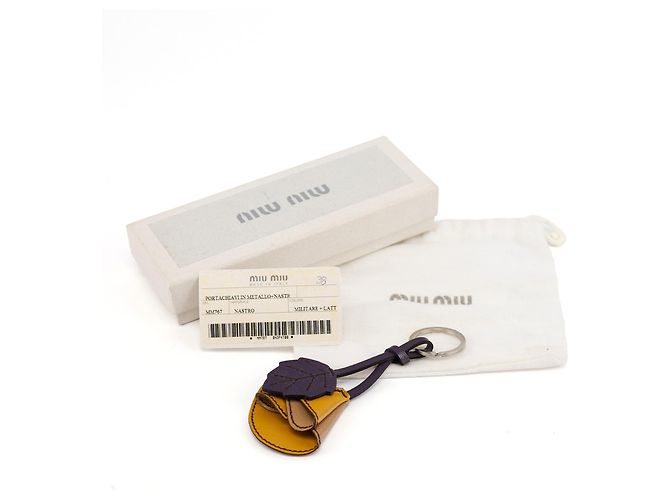 Miu Miu Leather Leafs Keyring Bag Charm Fall 1999 - Ansicht 2