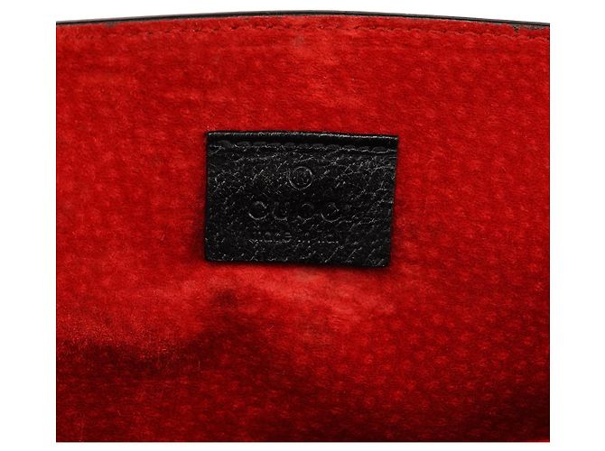 Bamboo Gucci 002 1059 Borsa a mano in pelle nera con manico in bambù - vista 9