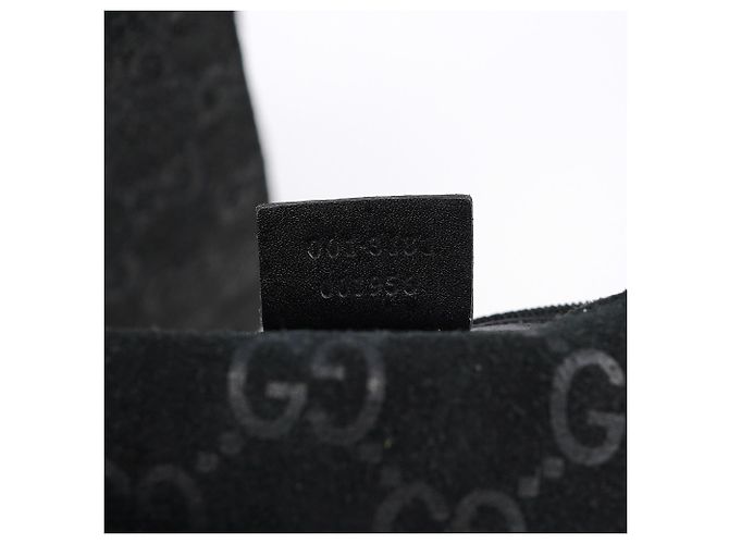 Gucci Borsa a tracolla Horsebit 1997 in camoscio nero GG - vista 17