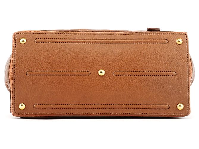 Yves Saint Laurent Borsa Muse Two in pelle marrone chiaro - vista 5