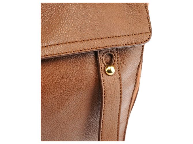 Yves Saint Laurent Borsa Muse Two in pelle marrone chiaro - vista 7
