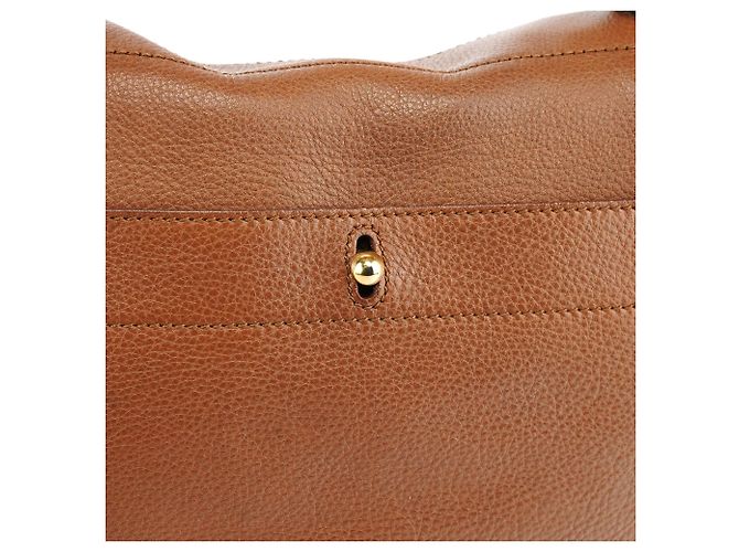 Yves Saint Laurent Borsa Muse Two in pelle marrone chiaro - vista 9