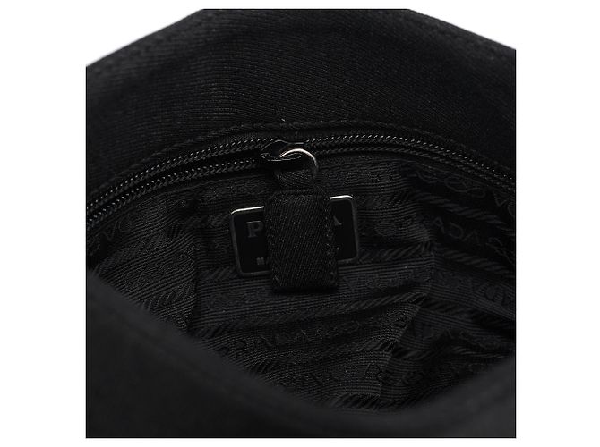 Prada Borsa a tracolla Swing Chain in Tessuto nera - vista 11