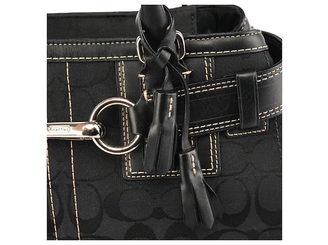 Coach 10245 Borsa Tote Black Signature Hamptons - vista 6