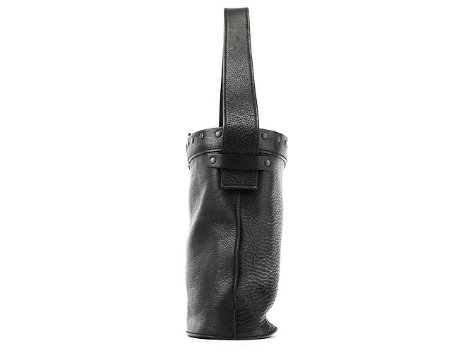 Gucci Fall 2002 Schwarze Leder-Bucket-Bag mit Scharnierrahmen - Ansicht 2