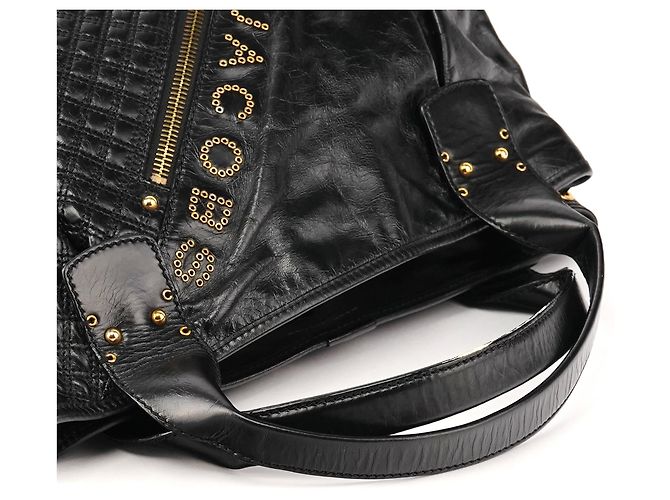 Marc Jacobs Borsa Tote Irina con borchie in pelle nera - vista 8