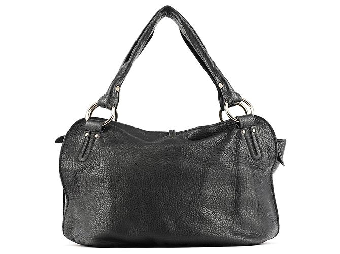 Céline Borsa Hobo Bittersweet in pelle nera - vista 2