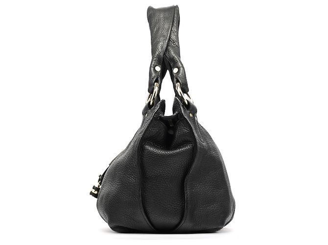 Céline Borsa Hobo Bittersweet in pelle nera - vista 3