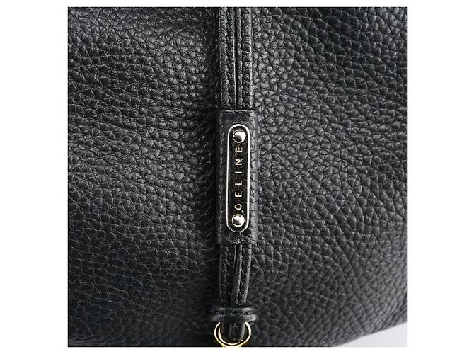 Céline Borsa Hobo Bittersweet in pelle nera - vista 6
