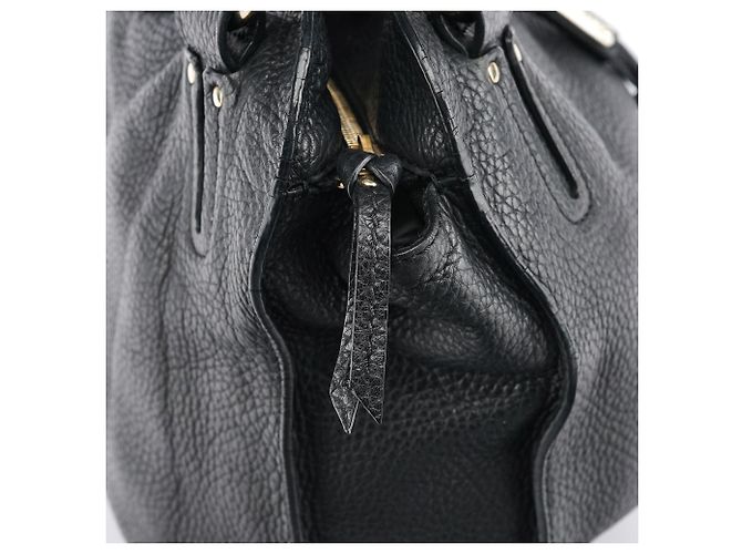 Céline Borsa Hobo Bittersweet in pelle nera - vista 7