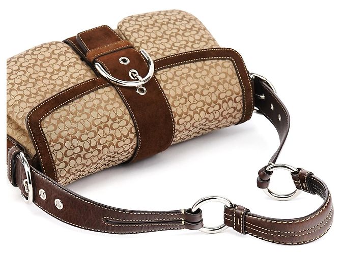 Coach Borsa a tracolla Signature Soho 1463 Beige Brown - vista 11