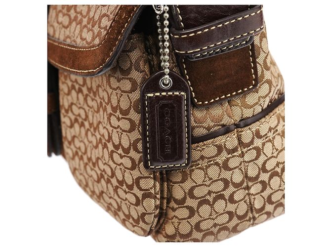 Coach Borsa a tracolla Signature Soho 1463 Beige Brown - vista 14