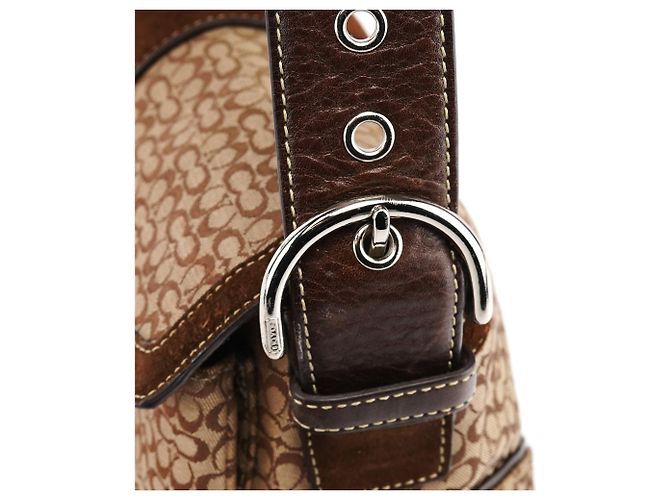 Coach Borsa a tracolla Signature Soho 1463 Beige Brown - vista 7