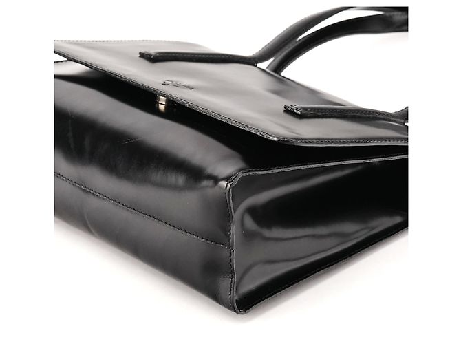 Prada Borsa tote sport 1995 in pelle spazzolato nera - vista 8