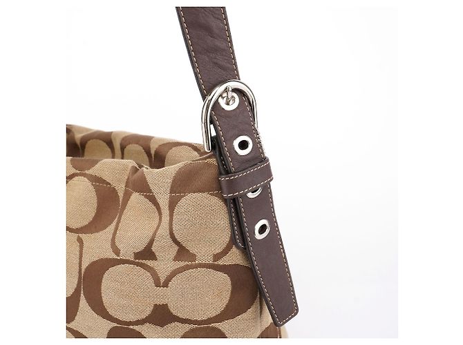 Coach Borsa a tracolla F15067 Beige Signature C - vista 7